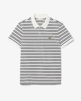 Classic Fit Gestreept Petit Piqu&eacute; Polohemd