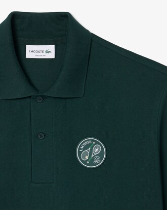 Classic Fit Petit Piqu&eacute; Polohemd met Badge Accent