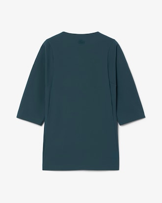 Runway Stretch T-shirt met Rits en Print