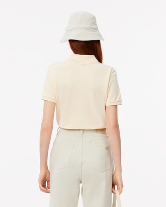 Slim Fit Petit Piqué Polohemd met Gewassen Effect