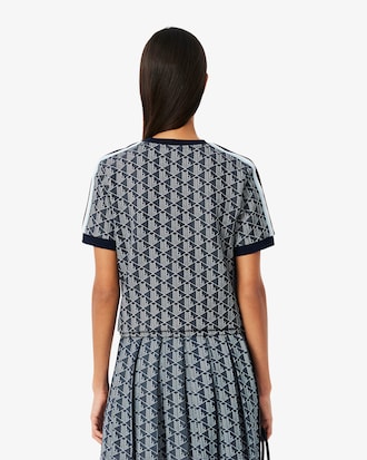 Slim Fit Monogram Jacquard T-shirt