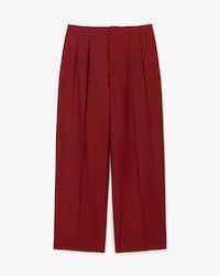 Runway Gedistingeerde Wollen Broek met Rechte Pasvorm