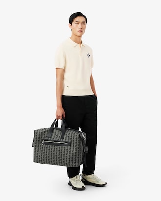 Frans Vervaardigde Sweater met Polokraag en Badgeaccent