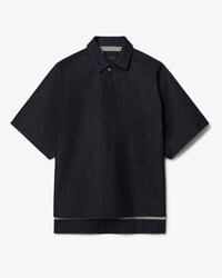 Runway Oversized Denim Polohemd