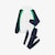 Wit / Groen / Navy Blauw