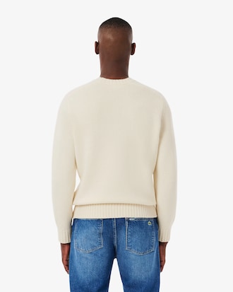 Sweater van Gekaarde Wol met Intarsia Merk