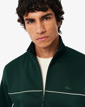 Fleece Sweatshirt met Satijneffect en Rits