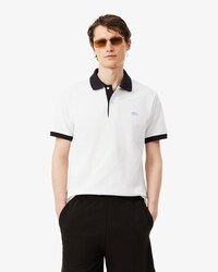 Classic Fit Contrasterend Geribbeld Polohemd
