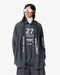 Runway Oversized Hemd met Capuchon en Print