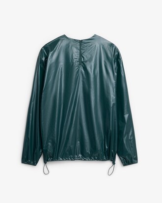 Runway Glanzende Tafzijde Sweatshirt