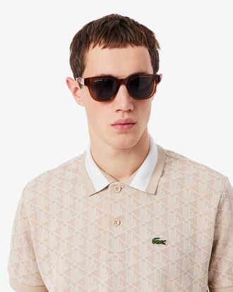 Classic Fit Monogram Jacquard Polohemd