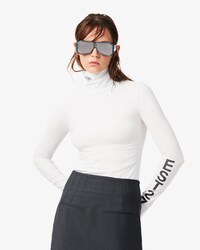 Runway Stretch T-shirt met Print en Hoge Hals