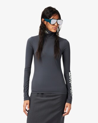 Runway Stretch T-shirt met Print en Hoge Hals