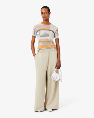 Runway Mini Lenglen Gestreepte Leren Tas