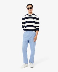 Regular Fit Chinobroek van Katoenen Keperstof