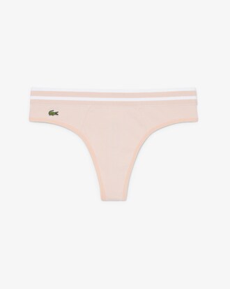 Katoenen String met Gestreepte Taille