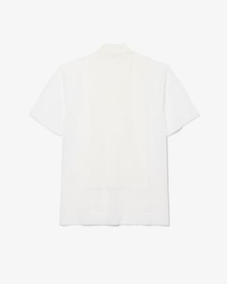 Runway Loose Fit Polohemd van Doorzichtige Piqu&eacute; Breistof