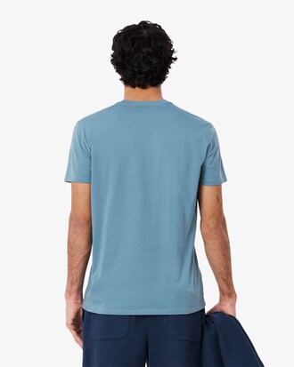 Lichtgewicht Katoenen Pima T-shirt met V-hals