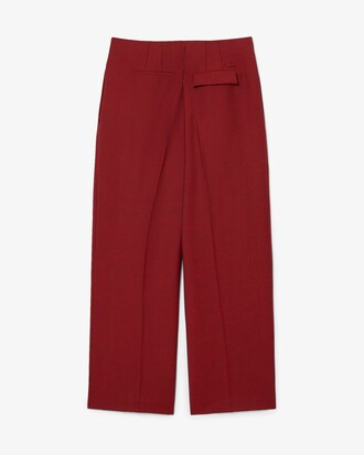 Runway Gedistingeerde Wollen Broek met Rechte Pasvorm