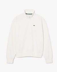 Piqu&eacute; Sweatshirt met Hoge Hals en Rits