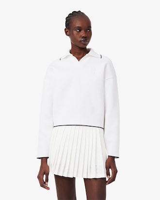 Heritage Tennissweatshirt met Polokraag