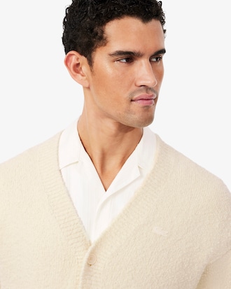 Cardigan van Gemengde Wol en Schild accenten