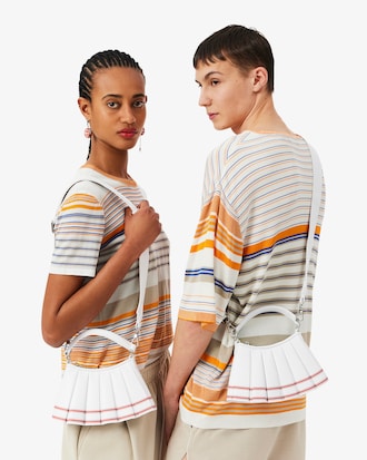 Runway Mini Lenglen Gestreepte Leren Tas