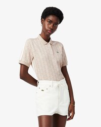 Slim Fit Monogram Jacquard Polohemd