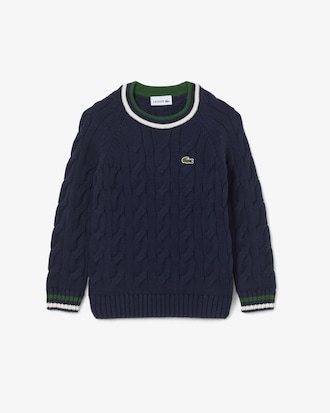 Katoenen en Wollen Crewneck Sweater
