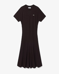Lange T-shirt-jurk van Vloeiend Piqu&eacute;