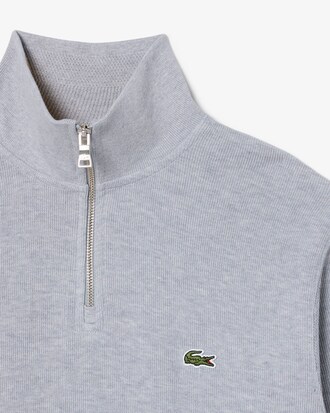 Interlock Sweatshirt met Rits en Hoge Hals