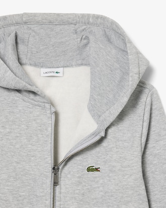 Unisex Sweatshirt van Geborstelde Fleece, met Rits