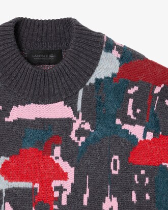 Runway Jacquard Sweater van Gemengde Wol