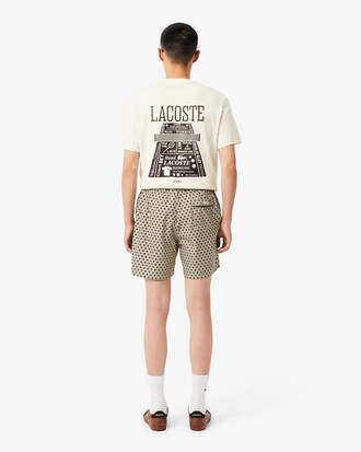 Relaxed Fit Short van Gemengd Katoen met Afdruk