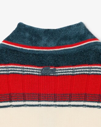 Runway Gestreepte Maxi Jurk met Polokraag