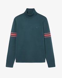 Runway Gestreepte Jersey Sweater met Hoge Hals