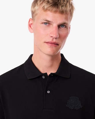 Classic Fit Piqu&eacute; Polohemd met Geborduurd Schild