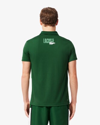 Colourblock Sportpolohemd met Afdruk