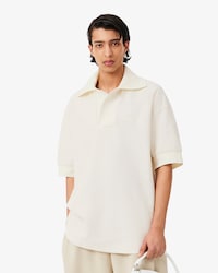 Runway Loose Fit Polohemd van Boucl&eacute; Breistof