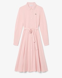 Petit Piqu&eacute; Dress met Riem en Polokraag