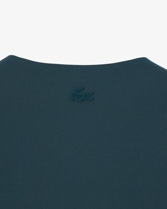 Runway Stretch T-shirt met Rits en Print