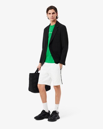 Katoenen Fleece Short met Logoversiering