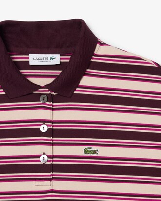 Oversized Striped Long Sleeved Polo Shirt