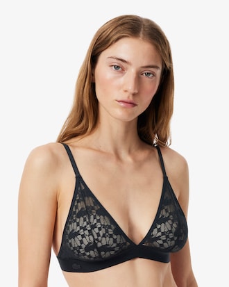 Kanten Driehoeksbralette met Logo