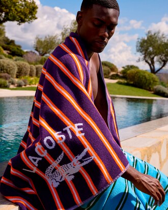 L Sunstripe Strandhanddoek