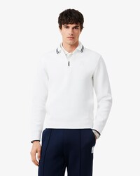 Heritage Tennissweatshirt met Rits en Polokraag