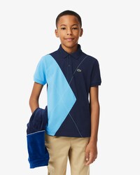 Mini Piqué Polohemd met Contrasterend Ruitmotief