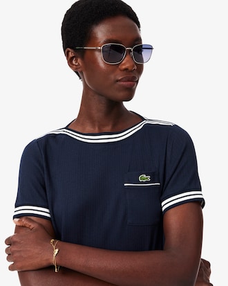Frans Vervaardigd T-shirt met Boothals