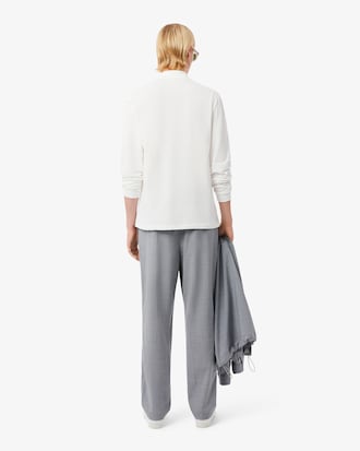 Regular Fit Chinobroek van Wollen Flanel