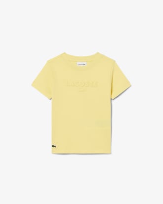 Getextureerd Lacoste Katoenen T-shirt